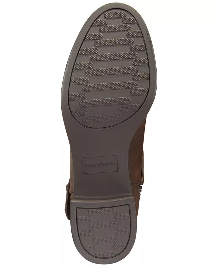 Easy Street Jewel Wide-Calf Riding Boots, Brown - Size 7