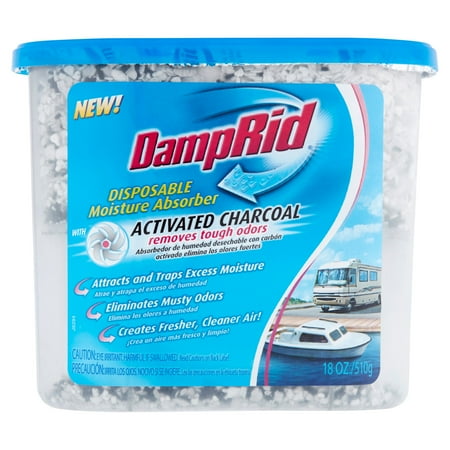 DampRid Boat/RV Moisture Absorber Activated Charcoal, 18 Oz