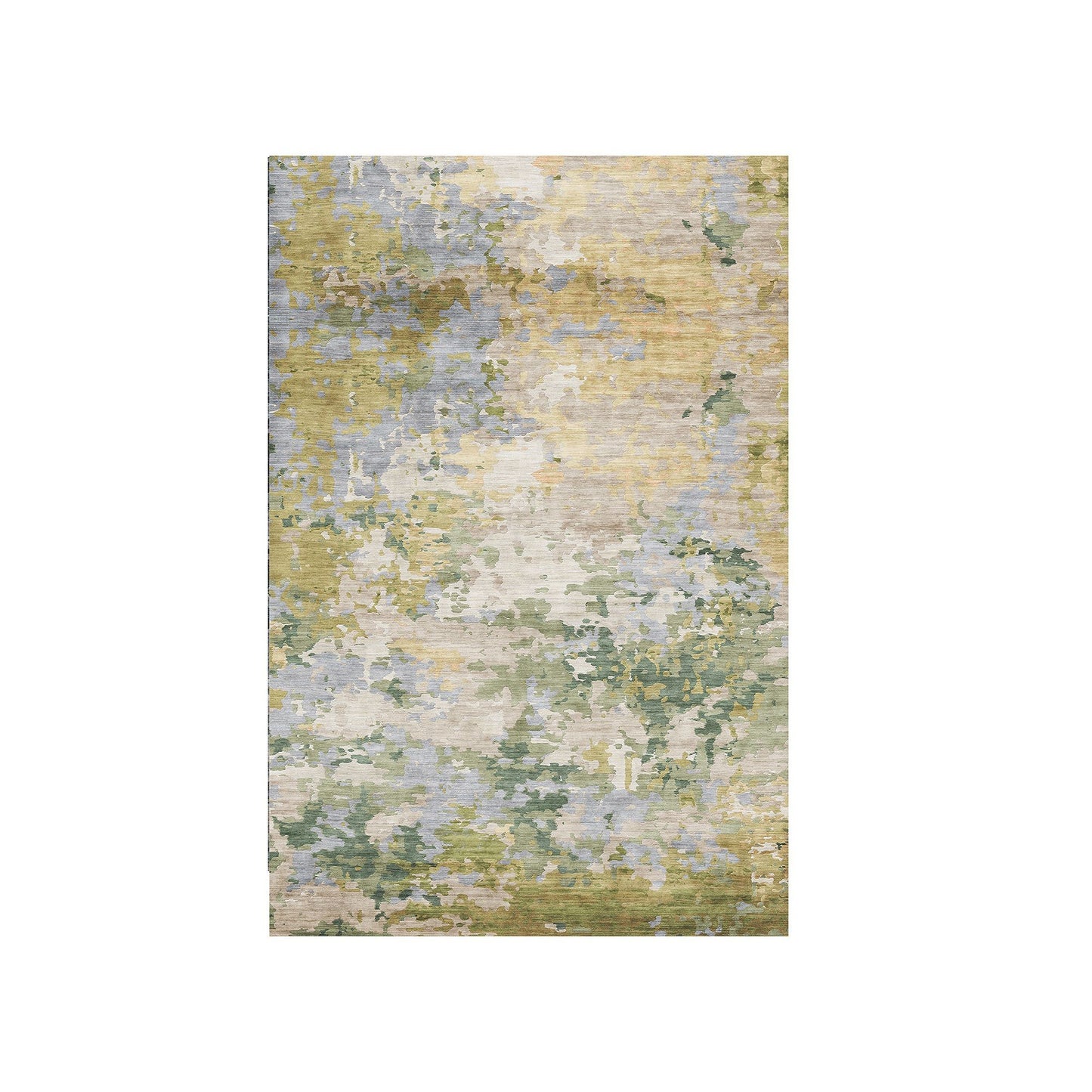 Crystal Print Kaori Green 3X4.5 Ft Abstract Rug