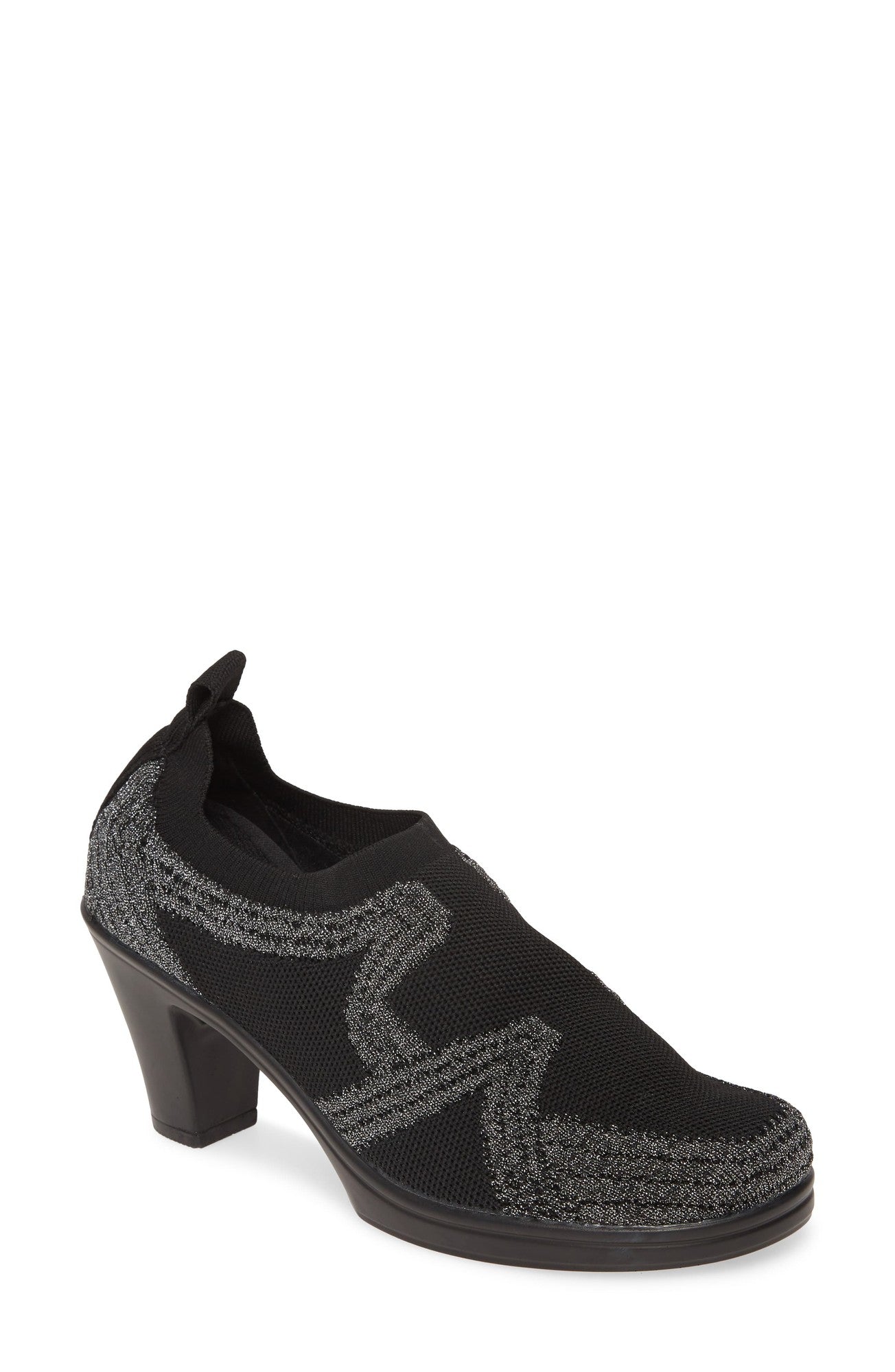 Bernie Mev. Lupe Pump Size 11 US Black/Pewter Fabric (Box 2)