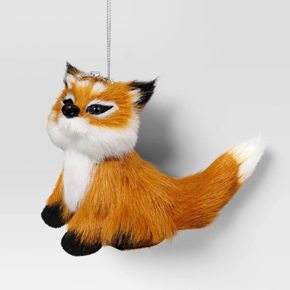 Wondershop 4" Faux Fur Christmas Fox