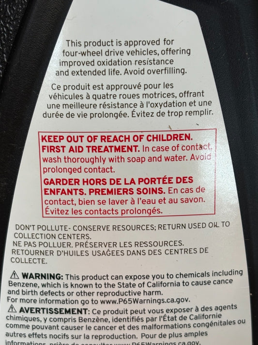 GM ACDelco Auto-Trak II Transfer Case Fluid 1L