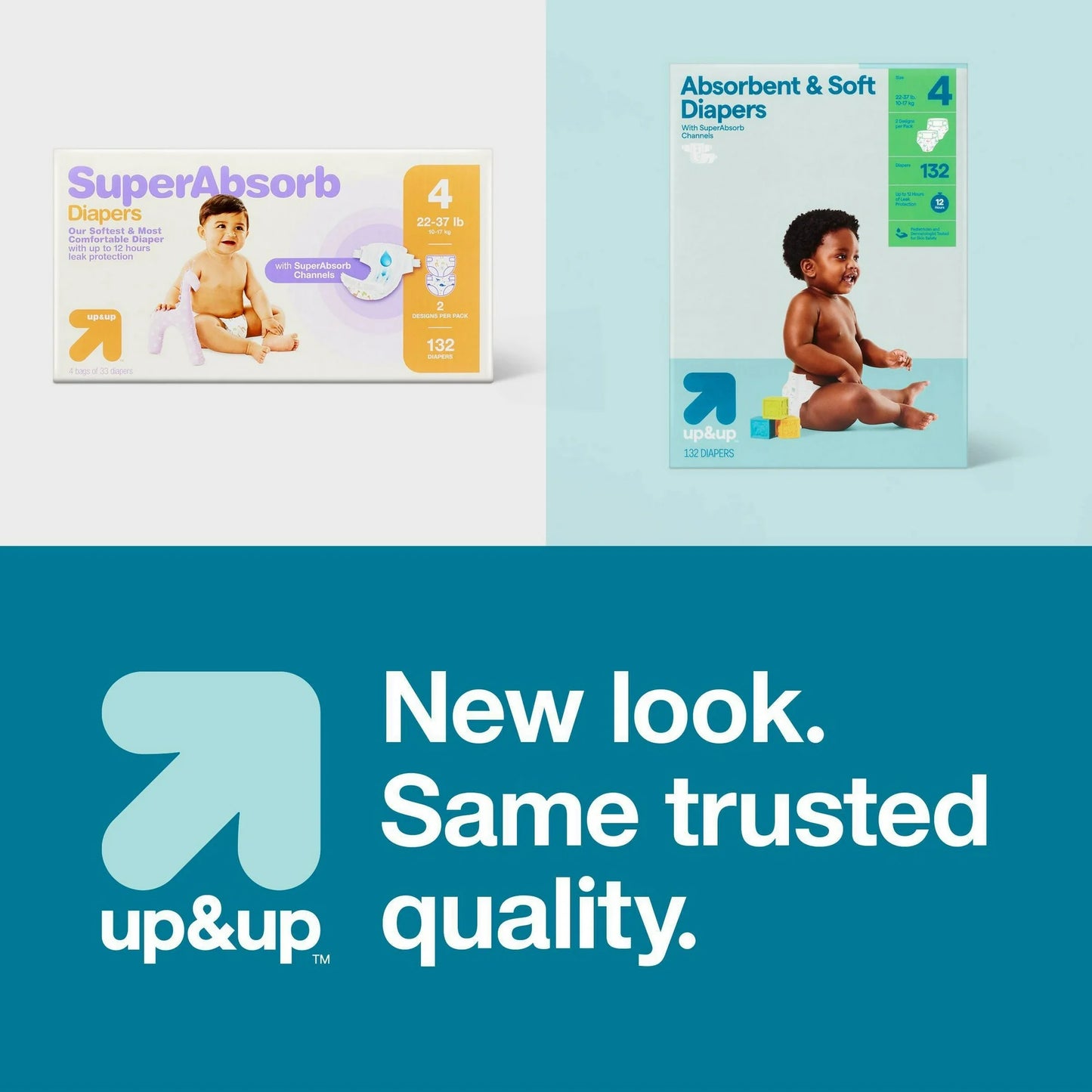 Up & Up Disposable Diapers Size 4, 132ct