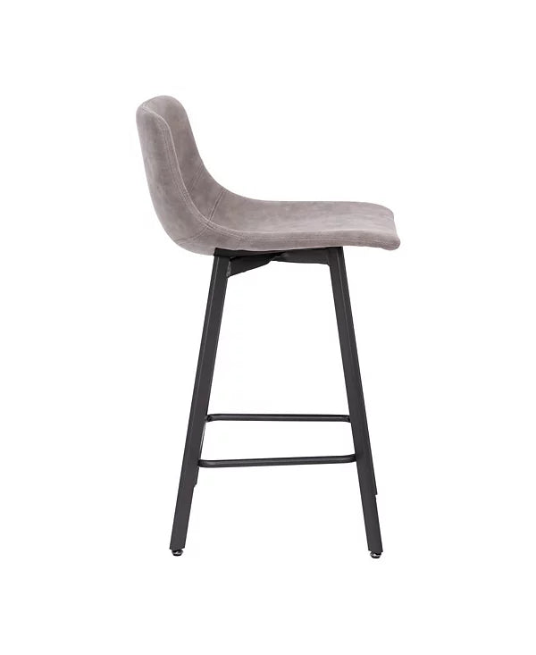 Merrick Lane 2PK Upholstered Stools with Iron Frames