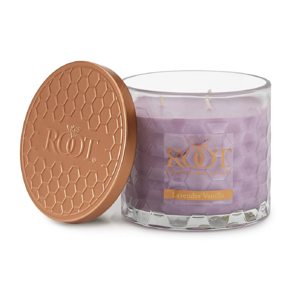 Root Candles Lavender Vanilla Honeycomb Glass Jar Candle - Pink