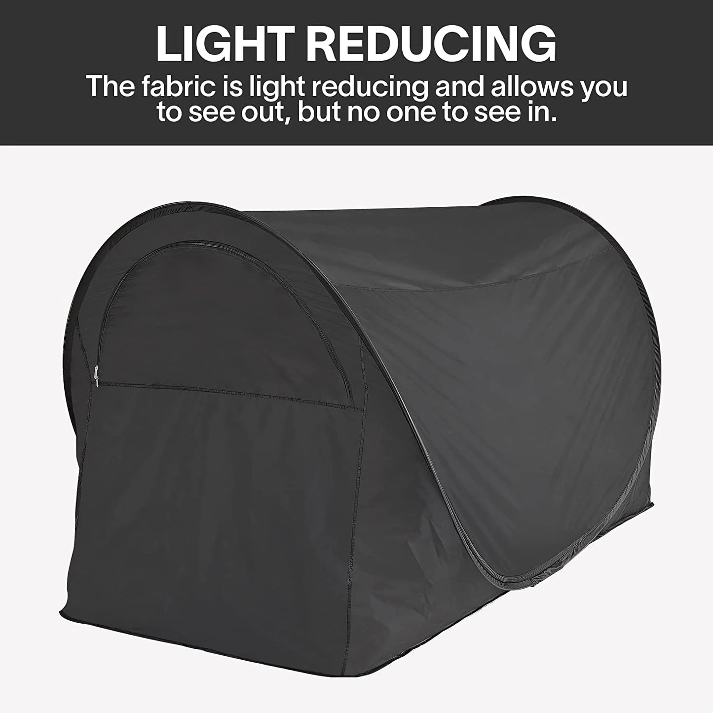 EighteeTek Bed Tent Privacy Pop Up Sleeping Tent Twin Size