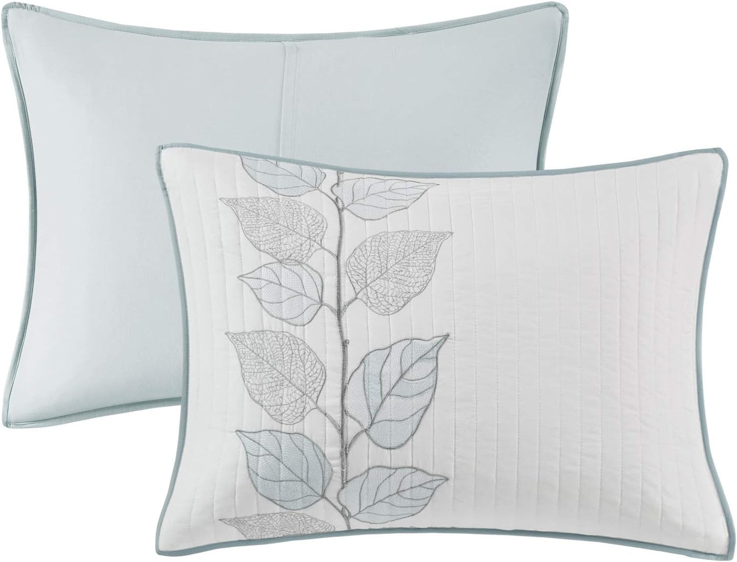 Madison Park Caelie King Embroidery Blue Coverlet Set (King)