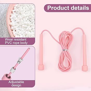 Boley Jump Rope Set with Glitter Rope, Jacks, Chinese Rope
