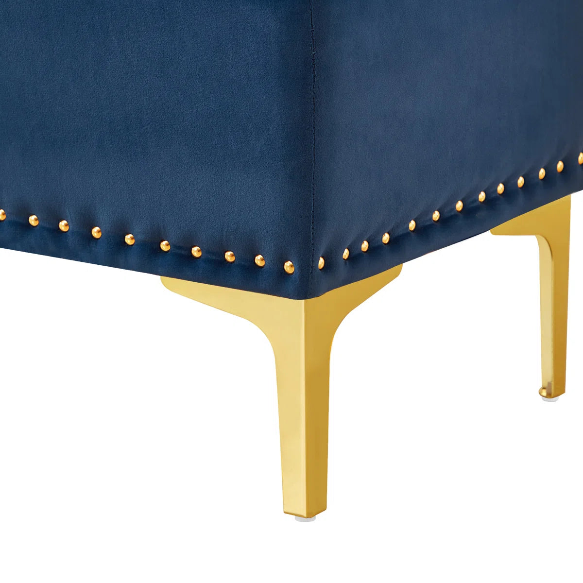 Brishaun Linen Upholstered Storage Bench - Royal Blue