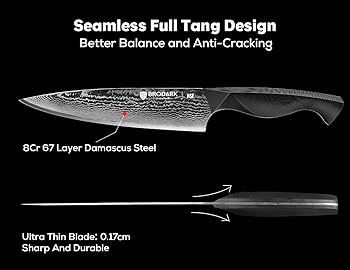 Brodark Damascus Chef Knife