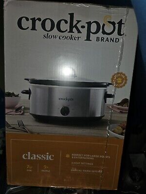 USED-Crock-Pot 7-Qt Manual Slow Cooker Stainless Steel