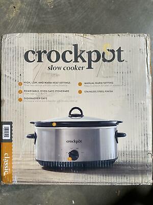 USED-Crock-Pot 7-Quart Oval Slow Cooker Black