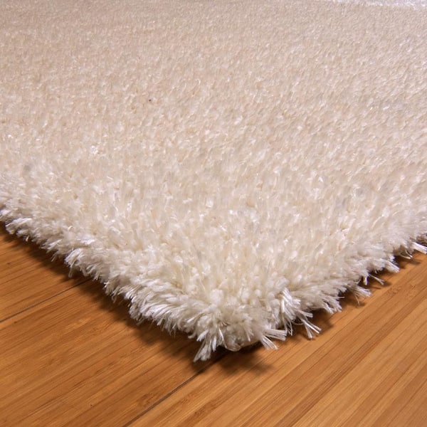 Gertmenian Thayer Ivory Shag Area Rug 5x7 Ft