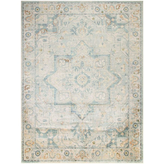 Nourison Astra Traditional Area Rug Beige Blue 3x5 Ft
