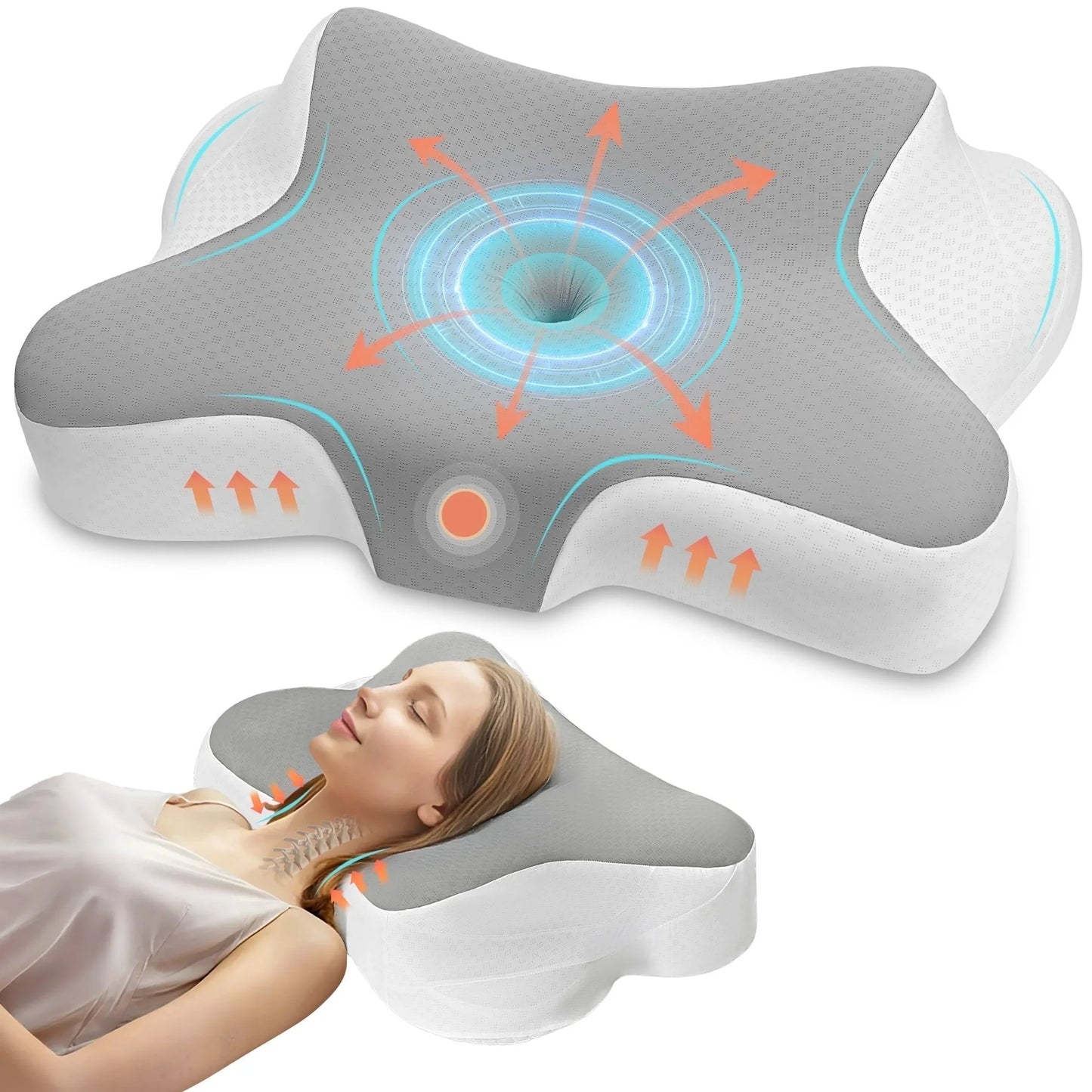 SAWUGA Cervical Pillow for Neck Pain Relief,Memory Foam Pillows for Side Back Orthopedic Ergonomic