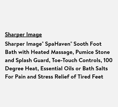 Sharper Image SpaHaven Sooth Foot Bath with Heated Massage