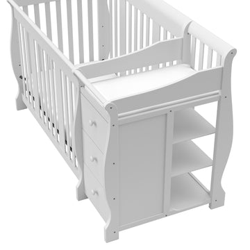 Storkcraft Portofino 5-in-1 Convertible Crib and Changer Pebble Gray