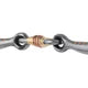 Ring Snaffle Bit with 6" Sweet Iron Dogbone Mouth with Copper Inlay