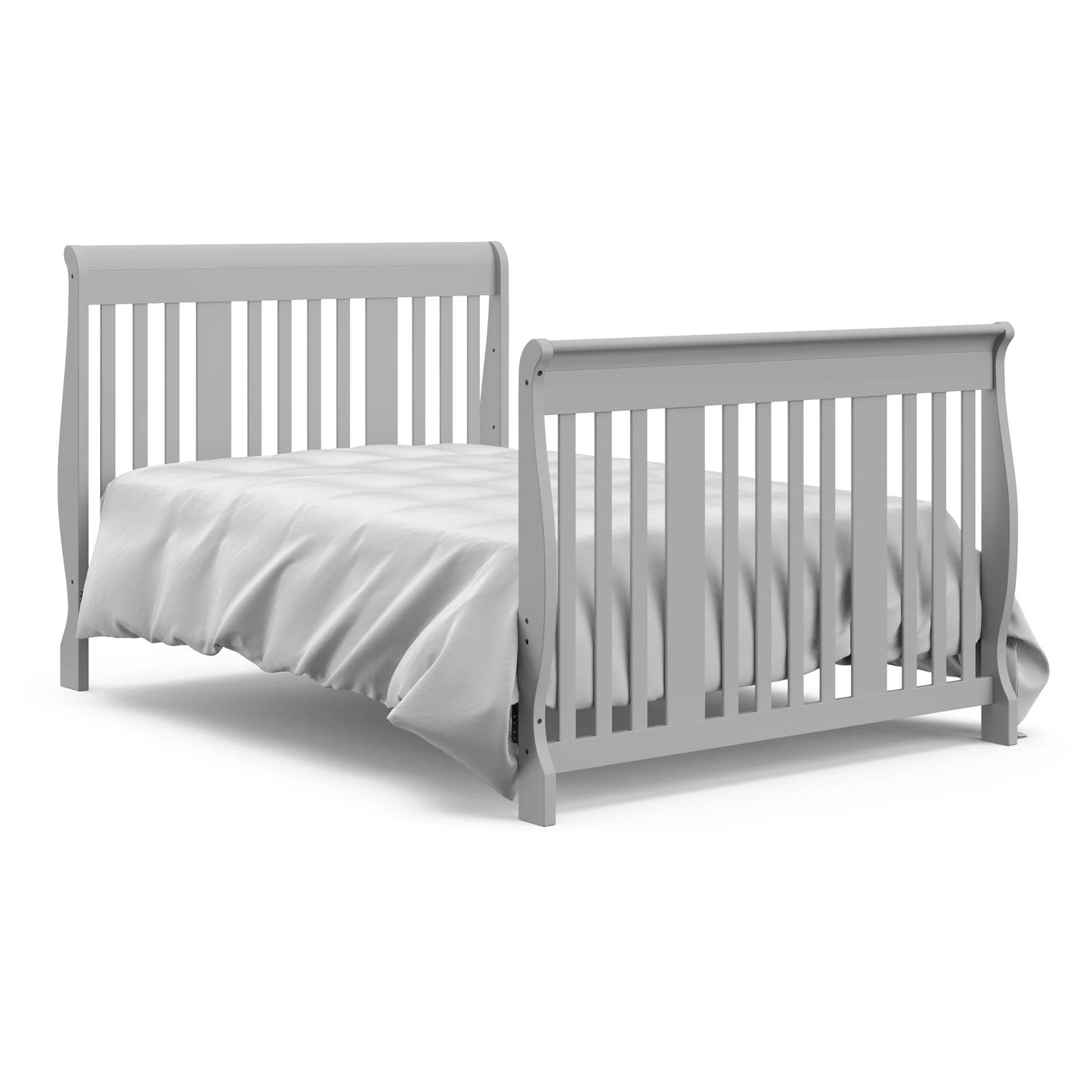 Storkcraft Portofino 5-in-1 Convertible Crib and Changer Pebble Gray