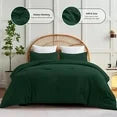 Dark Emerald Green Comforter Set Full Size, 3 Pieces Solid Breathable Quilted Boho Style Forest Bedding Sets, Luxury Fluffy Soft Microfiber Comforter All Season(1 Comforter & 2 Pillowcases)