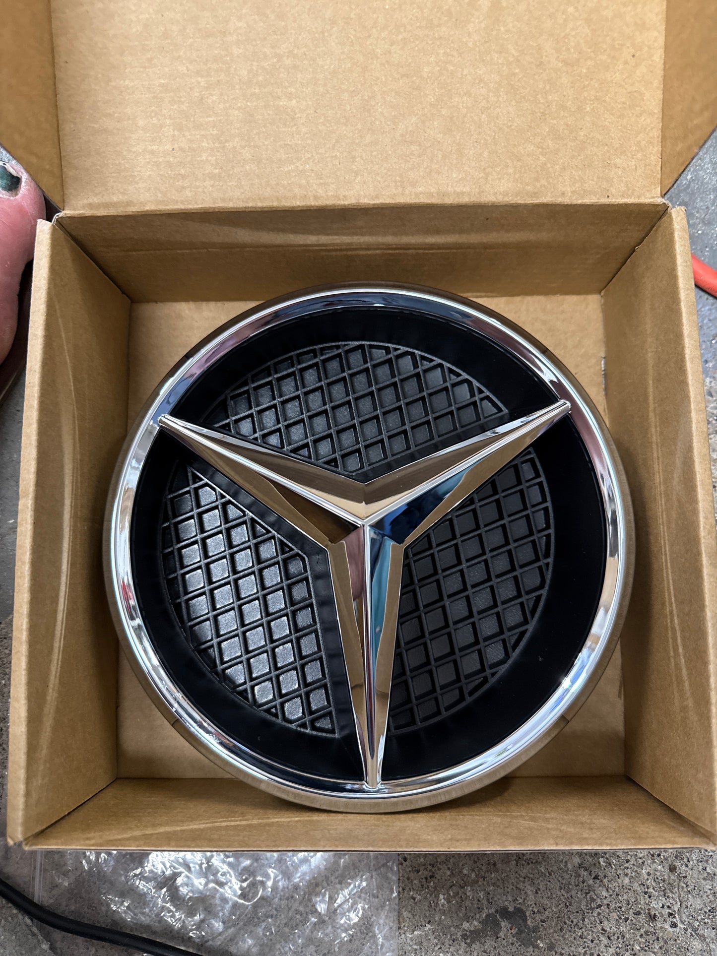 For 2015-2019 Mercedes-Benz Front Grill Silver Emblem Chrome Star Badge New