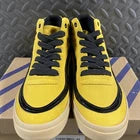 Bruce Lee Sneakers Yellow Black Stripe Tribute To Kung Fu Canvas Suede Size 9