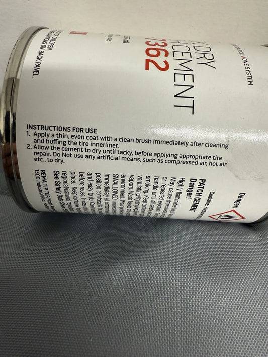 REMA TIP TOP Quick Dry Patch DT-7362 Cement Tire Repair Adhesive 8 oz.