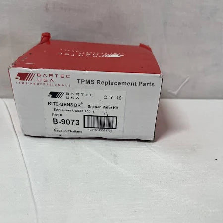Bartec B-9073 PACK OF 10 | Snap-in Valve Stem Service Kit - Schrader Snap-in GM, Ford, Chrysler
