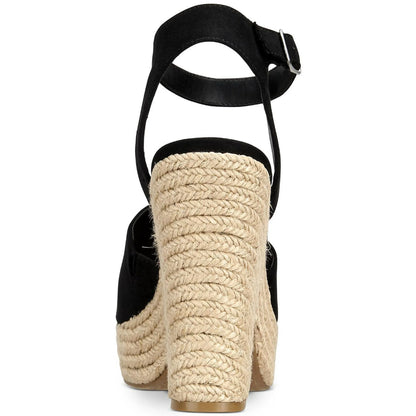 Sun + Stone Women's Fey Espadrille Platform Sandals, Black,  Size 10