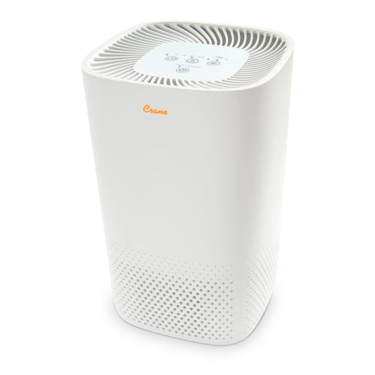 Crane True HEPA Filter Air Purifier - White