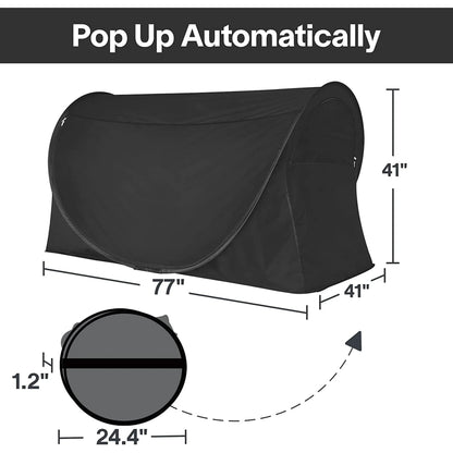 EighteeTek Bed Tent Privacy Pop Up Sleeping Tent Twin Size