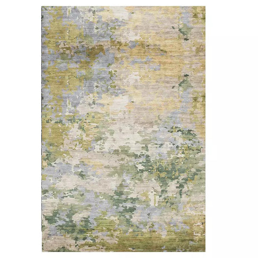Crystal Print Kaori Green 3X4.5 Ft Abstract Rug