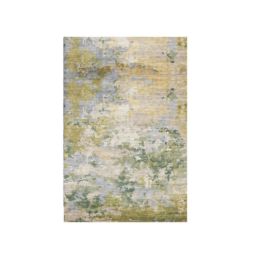 Crystal Print Kaori Green 3X4.5 Ft Abstract Rug