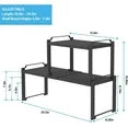 2 Pack Expandable Cabinet Countertop Shelves, X-cosrack Stackable Cupboard Organizer Shelf Rack Adjustable 𝗟𝗲𝗻𝗴𝘁𝗵 and Height for Cabinet Kitchen Bathroom Pantry,Black