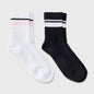 Women's Bow Cushioned Ribbed Mid Crew Socks, Size S
