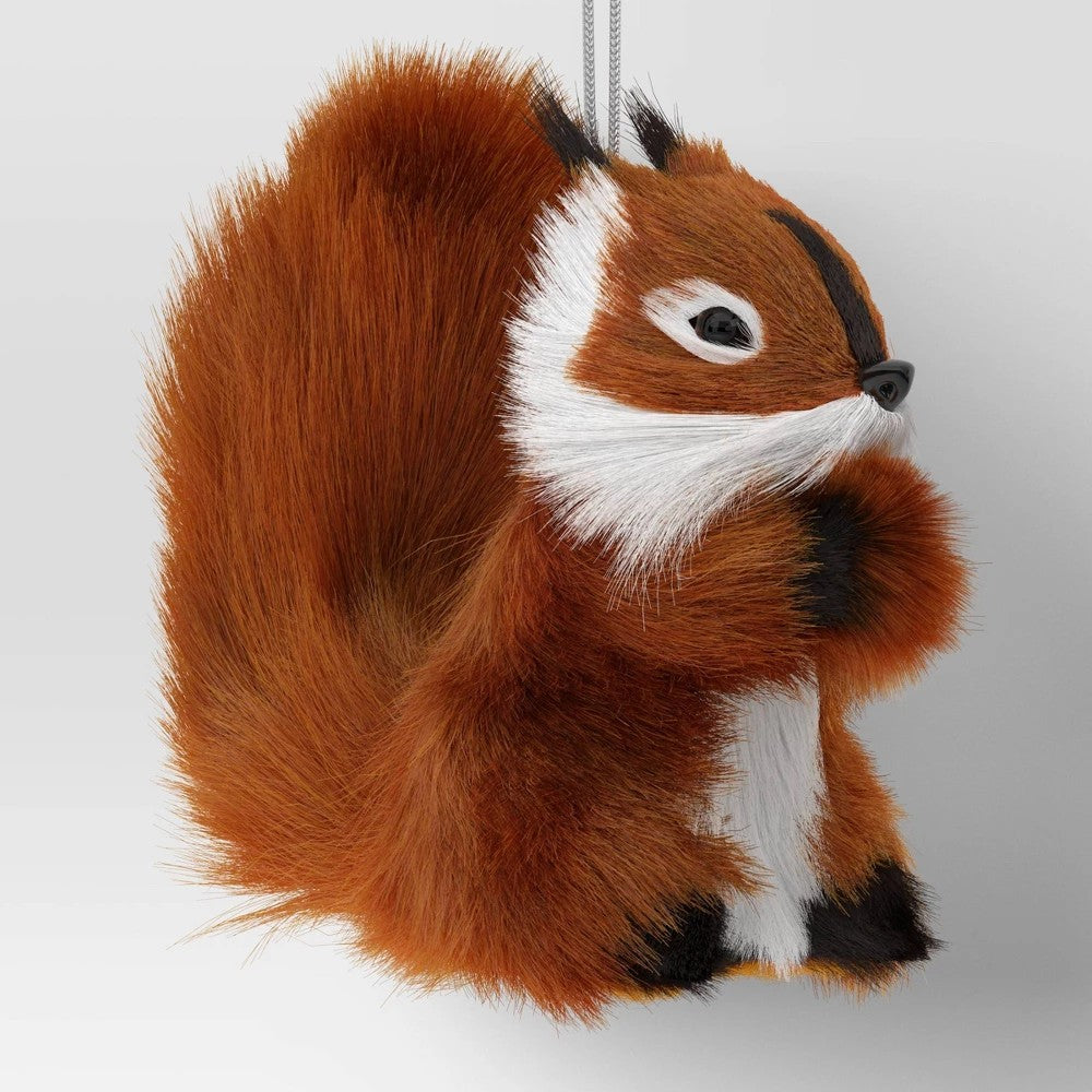 Wondershop 4" Faux Fur Squirrel Christmas Ornament