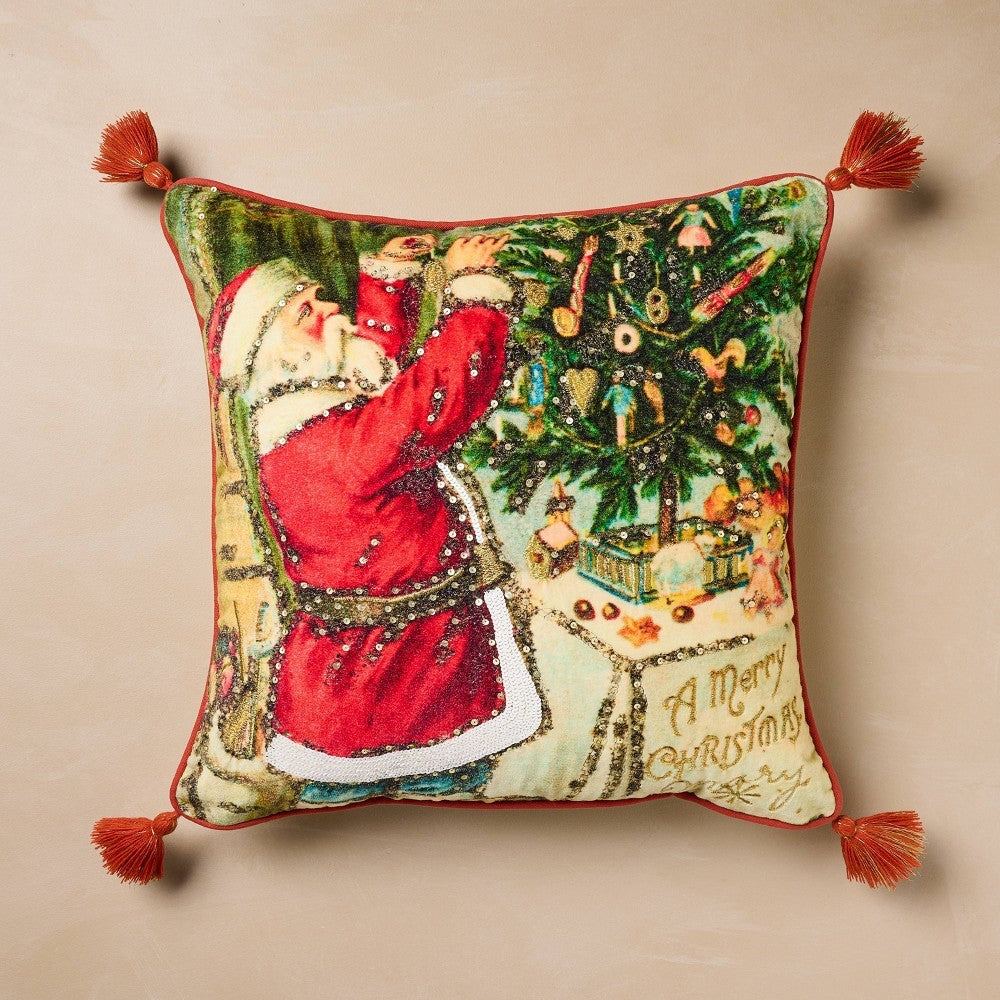 John Derian for Target 18"x18" Santa Pillow