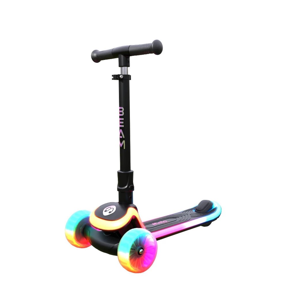 Melo Beam 3 Wheel Scooter with Light-Up Wheels - Black