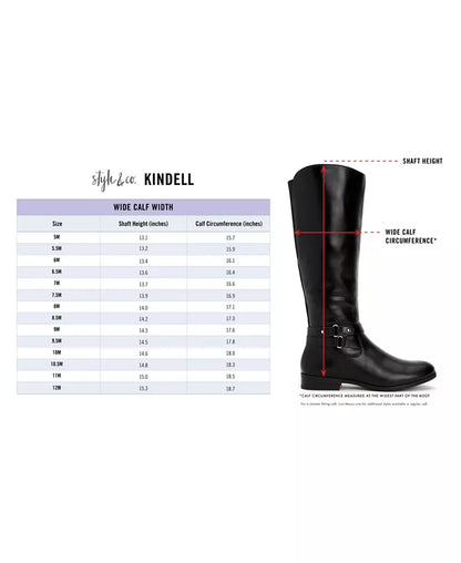 Style & Co Kindell Wide-Calf Tall Boots Size 6.5