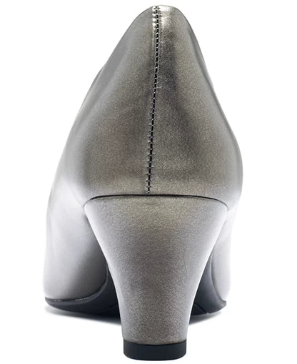 Easy Street Fabulous Round Closed Toe Pumps, Pewter Gray, Size 8