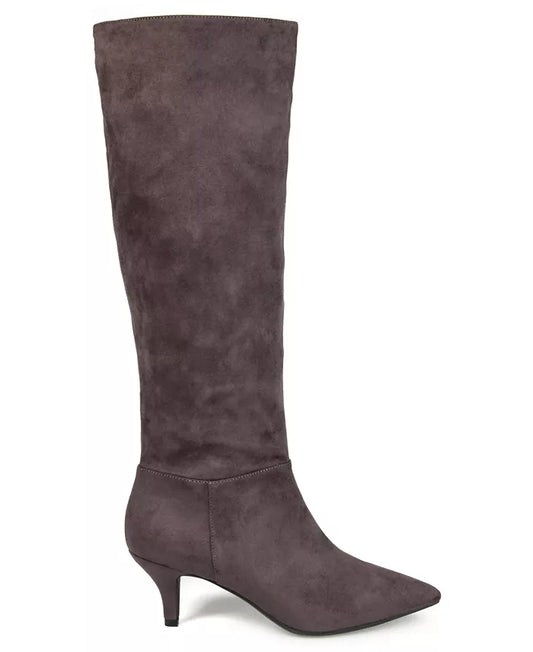 Journee Collection Women's Vellia Boots, Grey, Size 6.5