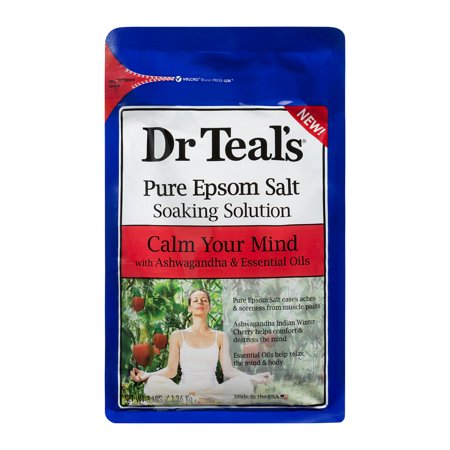 Dr Teal's Epsom Salt Soaking Solution Ashwagandha 3 Lbs