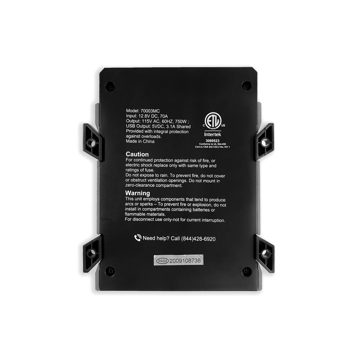 New Focus 750 Watts Vehicle Power Inverter One Size