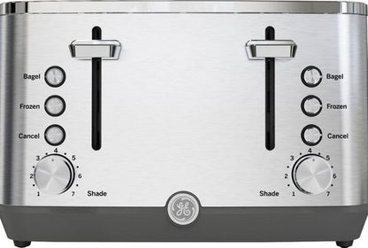 GE 4-Slice Wide Slot Toaster with 7 Shade Settings