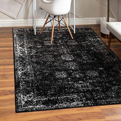 Unique Loom Casino Sofia Rug 8' x 11' - Black