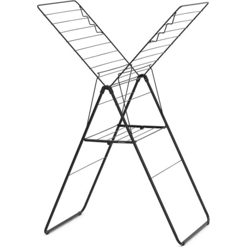 Brabantia Hangon Drying Rack 23-3/14" x 2" x 38-5/8" h Matte Black
