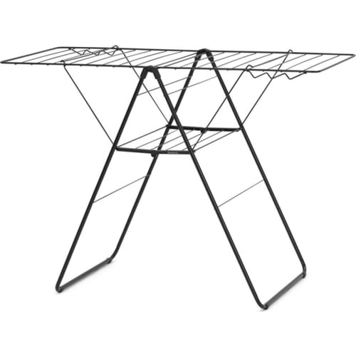 Brabantia Hangon Drying Rack 23-3/14" x 2" x 38-5/8" h Matte Black