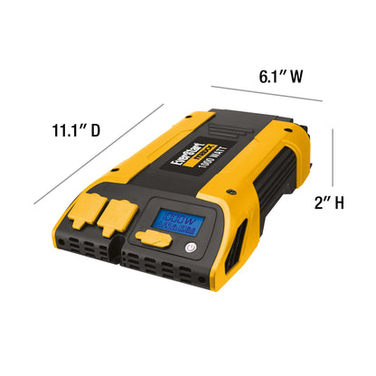 Everstart 1000W Power Inverter with USB PC1000E Yellow Black