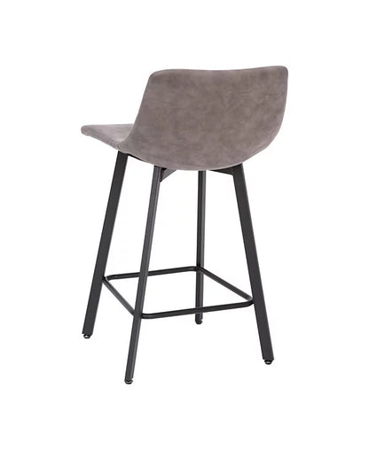 Merrick Lane 2PK Upholstered Stools with Iron Frames