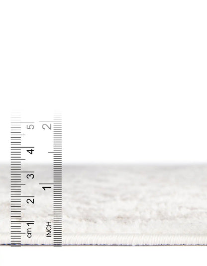 Unique Loom Grey/Ivory  5' 3 x 8' Oxford Oval Rug